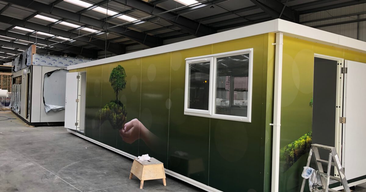 Vinyl Wrapping Cabins and Containers